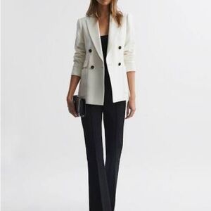 Reiss White Double Breasted Jacket